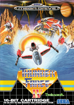 Thunder Force IV box art for Sega Mega Drive